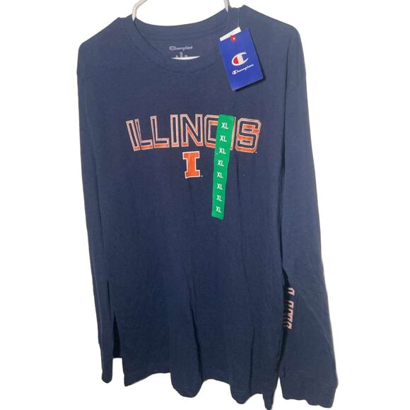 Champion Other - Illinois Fighting Illini Champion Long Sleeve Shirt Men’s XL Navy Blue Tee Shirt